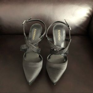 Bebe Embellished Strappy Pumps